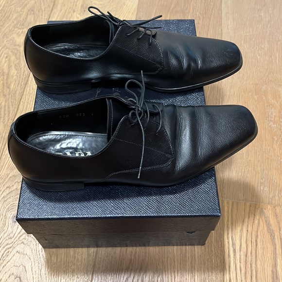 Men’s Prada Spazzolato Saffiano Leather Derby Loafers - Picture 6 of 7